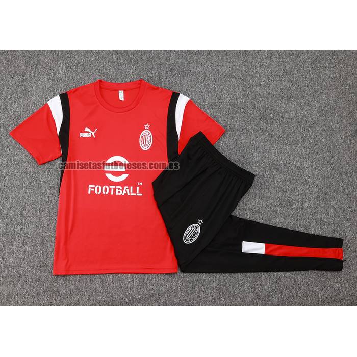 Chandal del AC Milan Manga Corta 2023 2024 Rojo